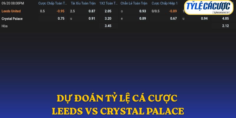 Soi kèo nhà cái Leeds vs Crystal Palace – dự đoán từ chuyên gia